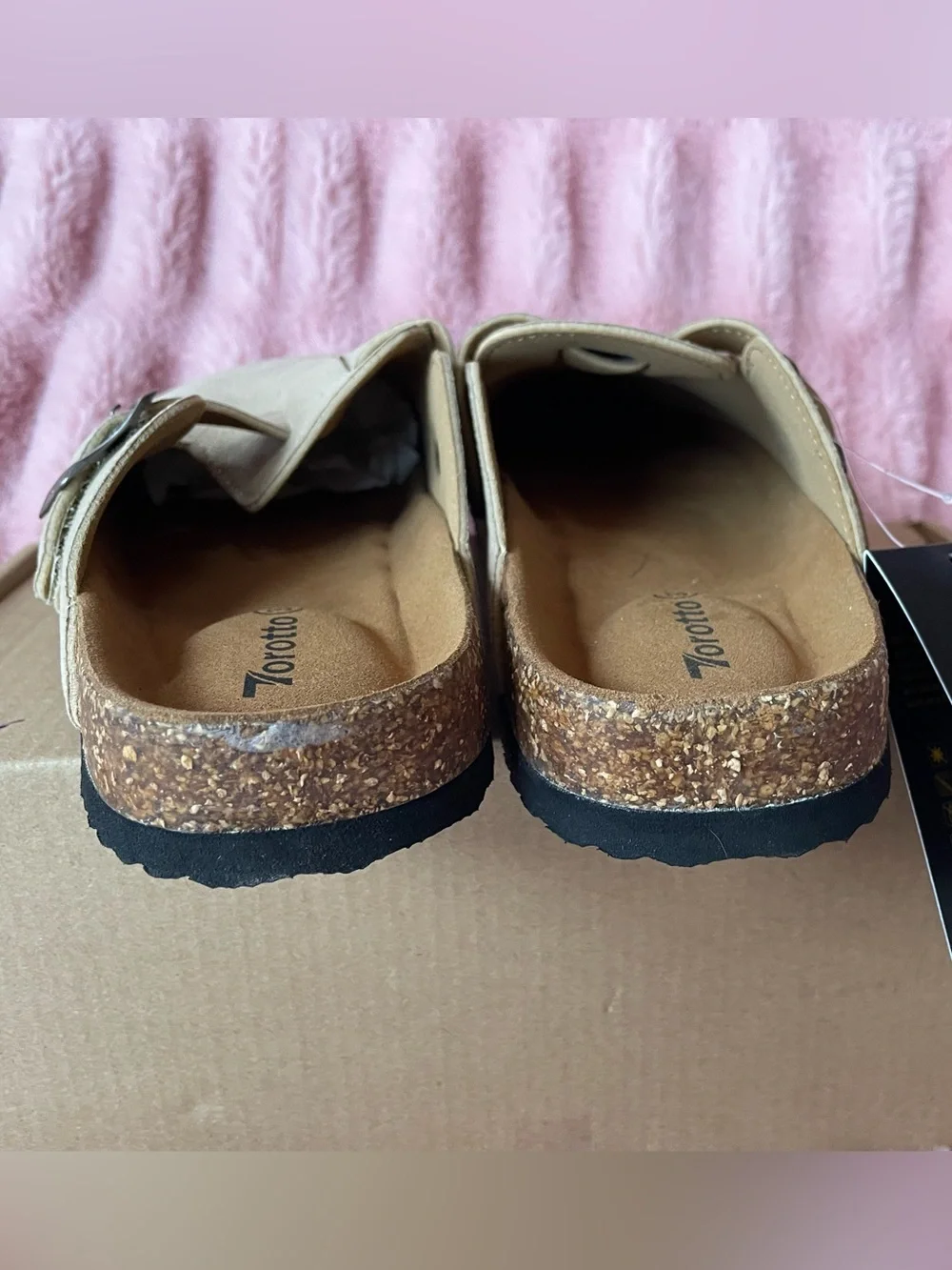 Brand New, never wore, big kids clogs, size 4, light brown
